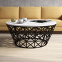 Hanah Home Stil Metal Ferforje - Blanco y Negro